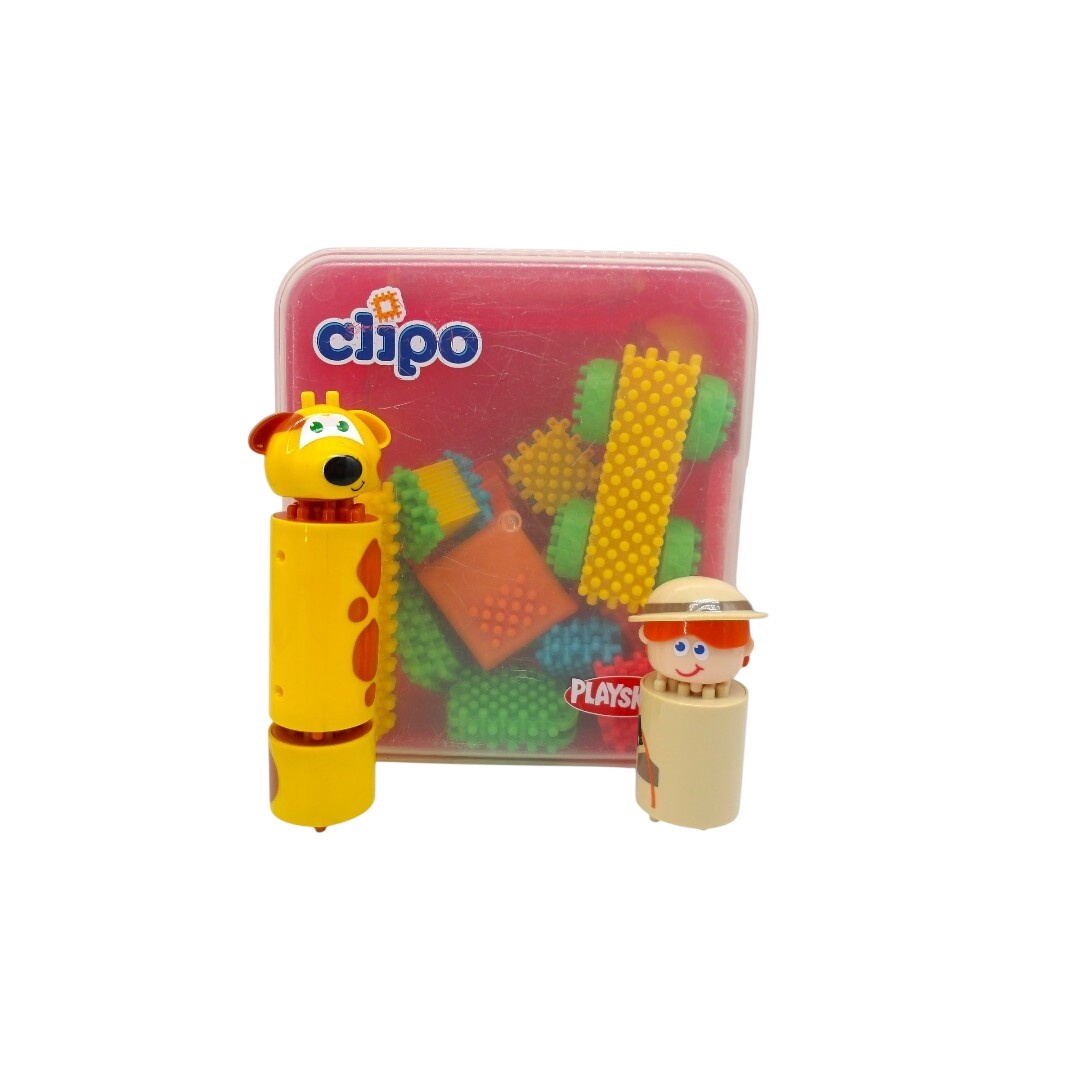 Boîte blocs de construction - Clipo - x40 Très bon état -  reconditionné disponible sur Label Emmaüs